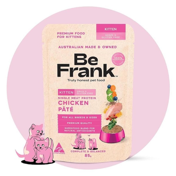 Be Frank Grain Free Kitten Chicken Pate Wet Cat Food 85g
