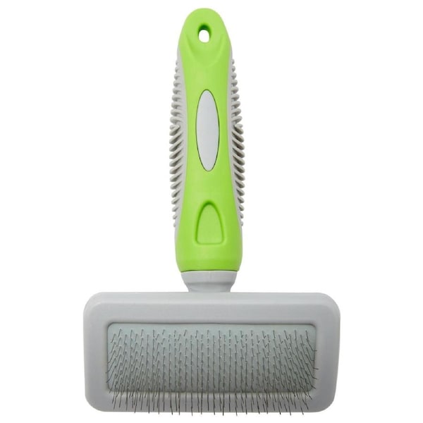 Lexi & Me Rectangle Cat Slicker Brush Green