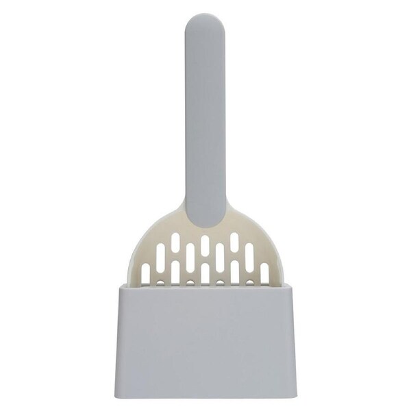 Buddy & Belle Cat Litter Scoop & Holder White/Grey One Size