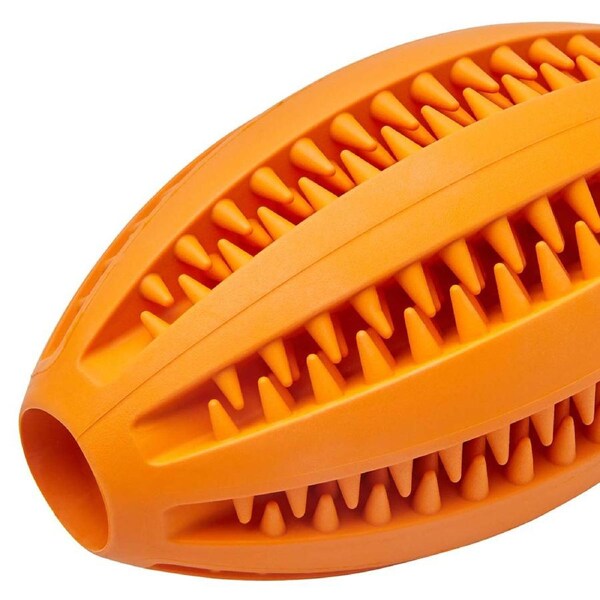 Lexi & Me Rubber Oval Dog Toy Orange