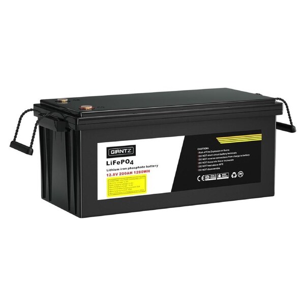 Giantz 100AH 200AH 12.8V LiFePO4 Lithium Iron Battery 4WD Solar Camping Outdoor 100Ah