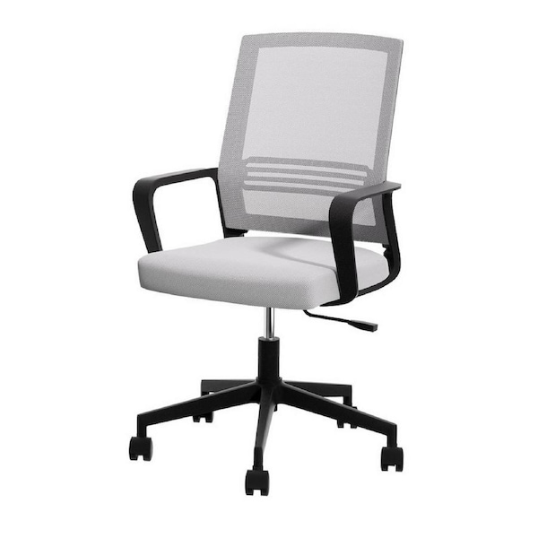 Artiss Mesh Office Chair Computer Gaming Desk Chairs Work Study Stool Mid Back 1 -  Black