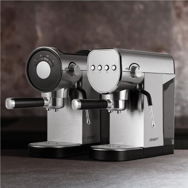 Devanti Coffee Machine Espresso Maker 20 Bar Milk Frother Double Shot Latte Cafe Model 1
