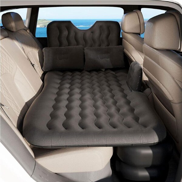Weisshorn Car Mattress Inflatable Air Seat SUV Back Seat Camping Bed Travel Model 2 - Charcoal