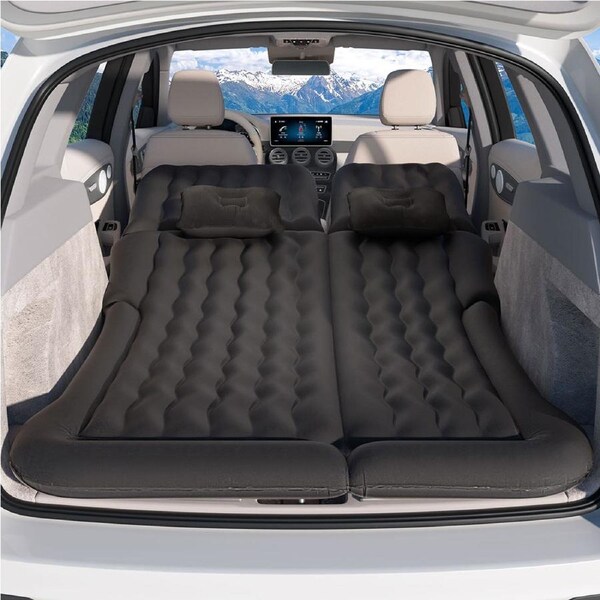 Weisshorn Car Mattress Inflatable Air Seat SUV Back Seat Camping Bed Travel Model 1 - Black