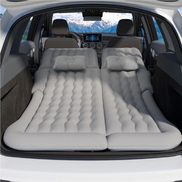 Weisshorn Car Mattress Inflatable Air Seat SUV Back Seat Camping Bed Travel Model 1 - Grey