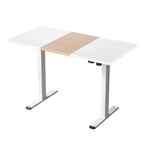 Artiss Electric Standing Desk Motorised Sit Stand Computer Desks 120/140CM 120CM White??ustic?rown
