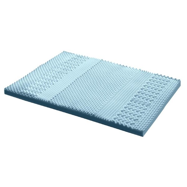 Giselle Bedding Memory Foam Mattress Topper 7-Zone 5/8cm Cool Gel Bamboo Cover 8cm Gel-Queen
