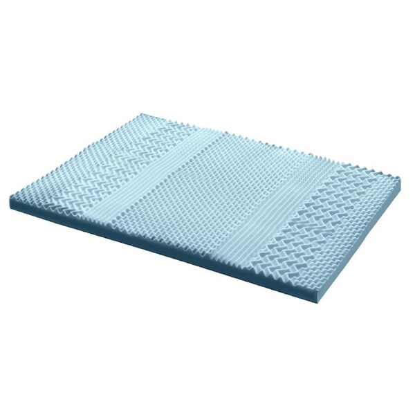 Giselle Bedding Memory Foam Mattress Topper 7-Zone 5/8cm Cool Gel Bamboo Cover 8cm Gel-King