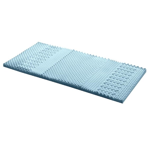 Giselle Bedding Memory Foam Mattress Topper 7-Zone 5/8cm Cool Gel Bamboo Cover 5cm Gel-Single