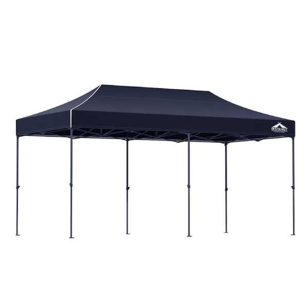 Instahut Gazebo Pop Up Marquee 3x6 Outdoor Wedding Gazebos Tent Folding Base Pod Set 1 Navy