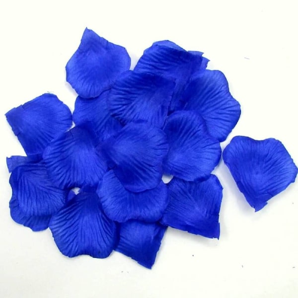 Artificial Royal Blue Silk Rose Petals 500 petals