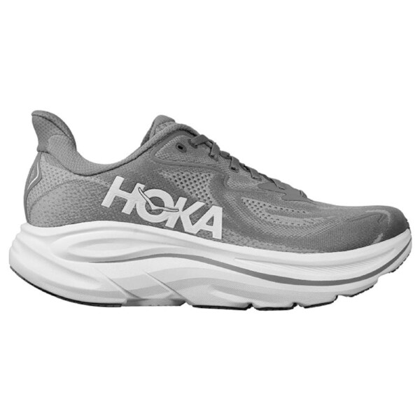 Hoka Men's Clifton 10 Running Shoes Stellar Grey/Stardust US Men's 9