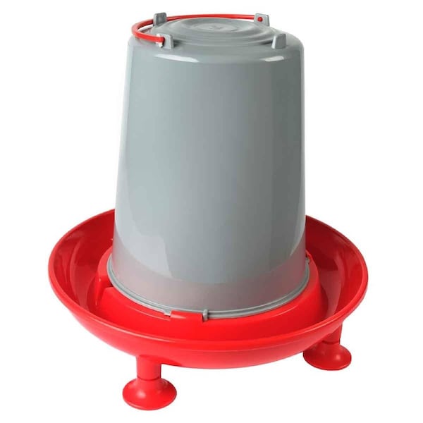 Lexi & Me Poultry Waterer Red & Grey 10L