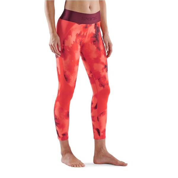 Skins Series-3 Women's Long Tights Spark Camo Running Activewear M