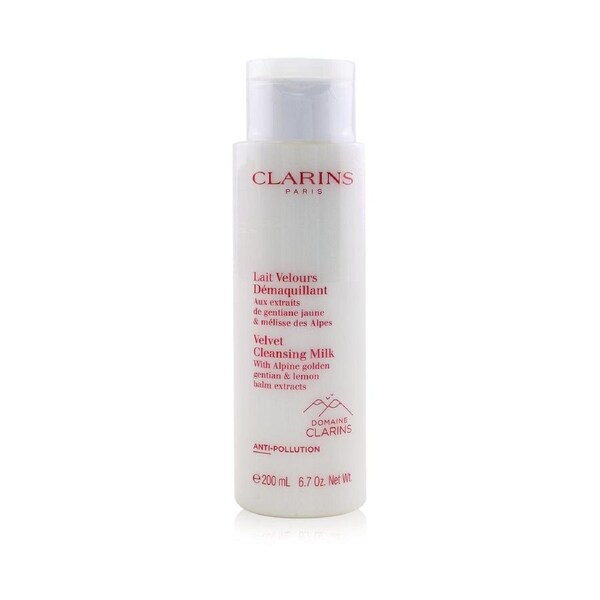Clarins Velvet Cleansing Milk with Alpine Golden Gentian & Lemon Balm Extracts 200ml/6.7oz 200ml/6.7oz