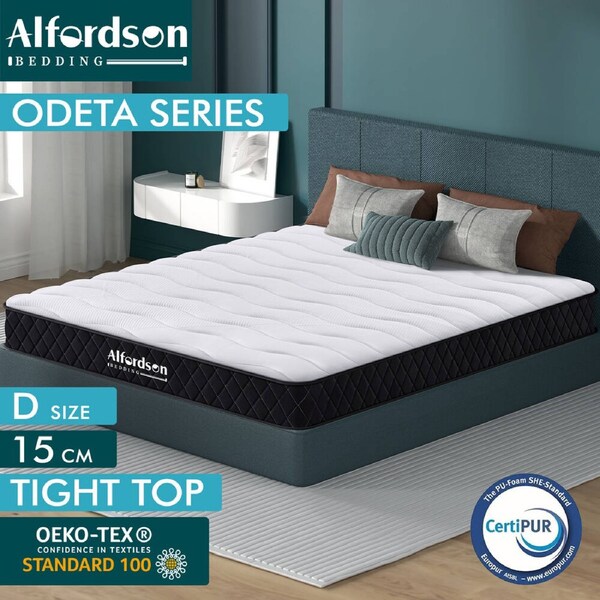 Alfordson Mattress Bed Queen Double King Single Euro Tight Top Bedding Spring Double / Teryl
