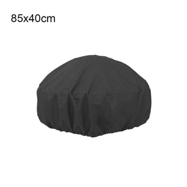 Round Fire Pit Cover Waterproof and Weather Resistant Cover for Outdoors 85 x 40cm