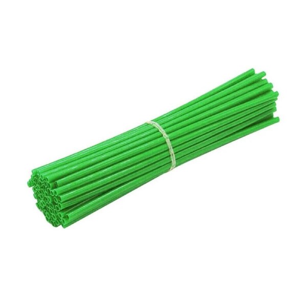 72pcs Wheel Spoke Wrap Sleeves Mountain Bike Bicycle MTB Wraps Skins Covers Green