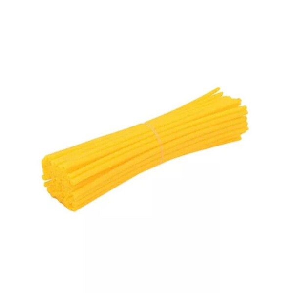 72pcs Wheel Spoke Wrap Sleeves Mountain Bike Bicycle MTB Wraps Skins Covers Dark Yellow