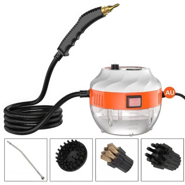 3800W Steam Sprayer Cleaner Brush 15 Seconds Preheating Handheld Steam Cleaner White Orange