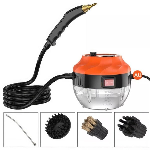 3800W Steam Sprayer Cleaner Brush 15 Seconds Preheating Handheld Steam Cleaner Black Orange