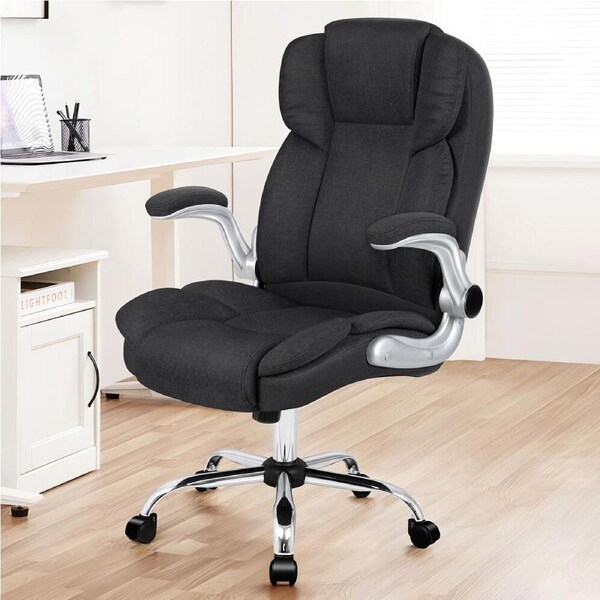ALFORDSON Executive Office Chair Computer Gaming Leather Seat Racing Tilt Series Fabric Black