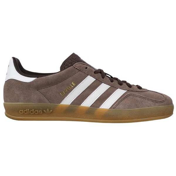 Adidas Men's Gazelle Indoor Sneakers Earth Strata/Cloud White/Gold Metallic (US 9-12) US Men's 9