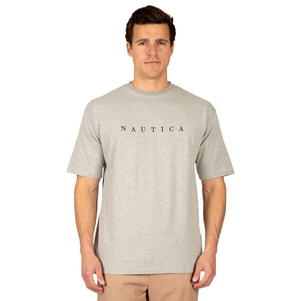 Nautica Men's Navigate Short Sleeve T-Shirt Grey Marle S
