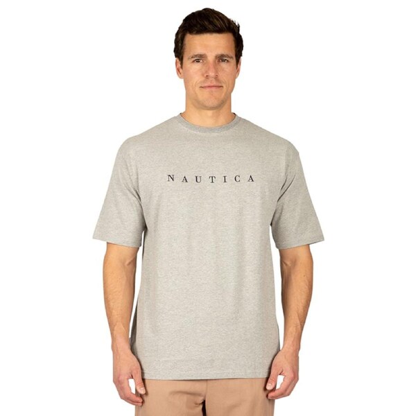 Nautica Men's Navigate Short Sleeve T-Shirt Grey Marle M