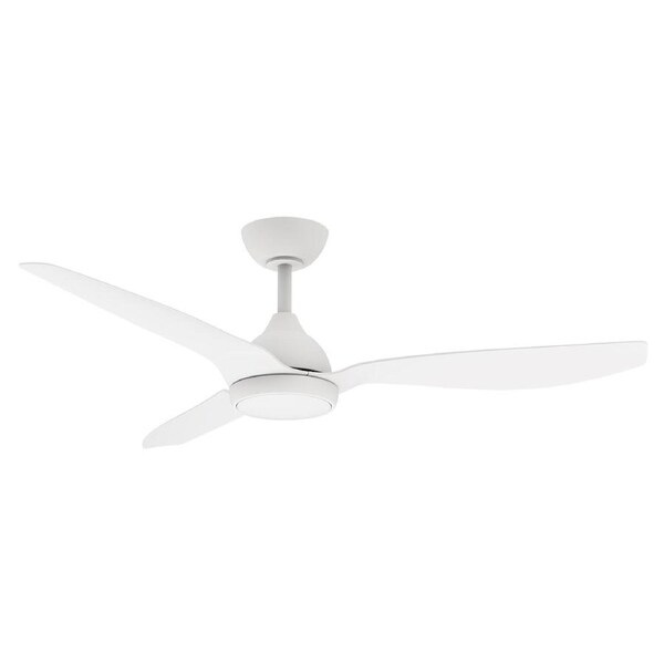 FanForce Revo 52" ABS 3 Blade WiFi Smart DC Ceiling Fan with Remote Control Matt White