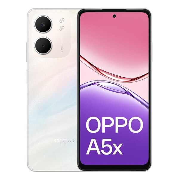 OPPO A5X 4G (Dual Sim, 128GB/4GB, 6.67'') White