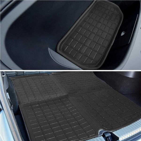 Manan Tesla Model Y Trunk Toolbox & Carpet Mat Set 2020-2022 Front, Rear Trunk Mats