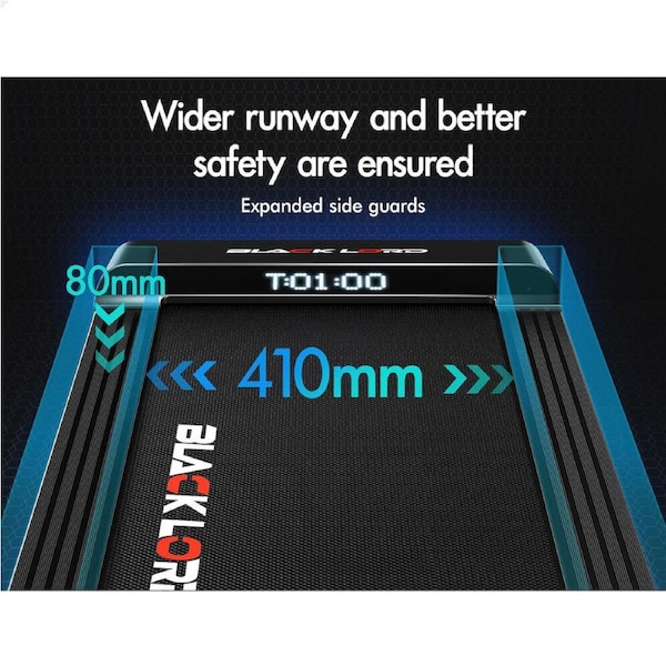 BLACK LORD Treadmill Electric Walking Pad Steel Frame Under Desk Gym 410mm ANG3-White