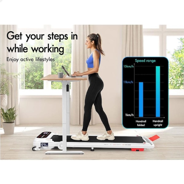 BLACK LORD Treadmill Electric Walking Pad Incline Shock Absorbers Home Gym X7-Black