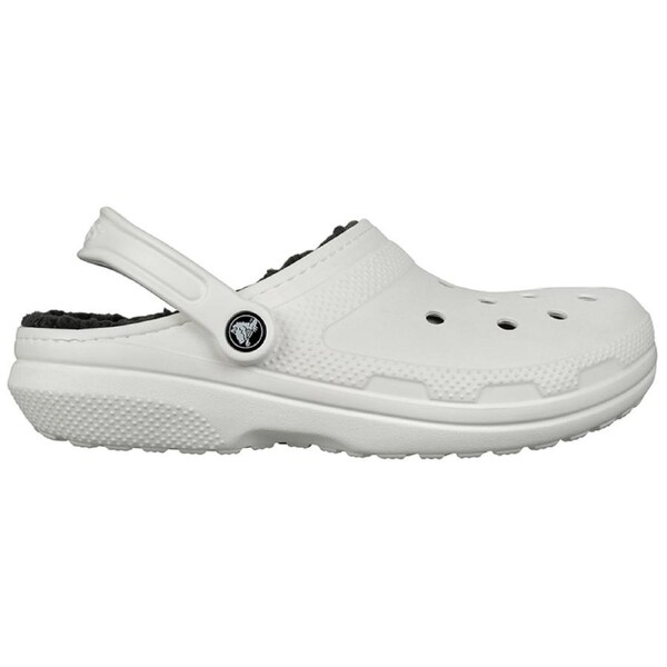 Crocs Unisex Classic Lined Clogs White/Grey US M7/W9