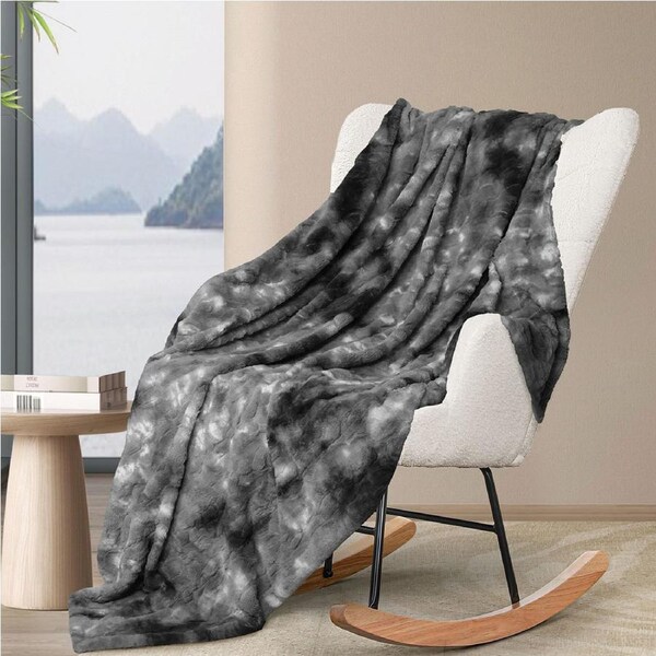 DreamZ Throw Blanket Faux Fur 500GSM 152x203cm/127x152cm 152cm x 127cm / Grey