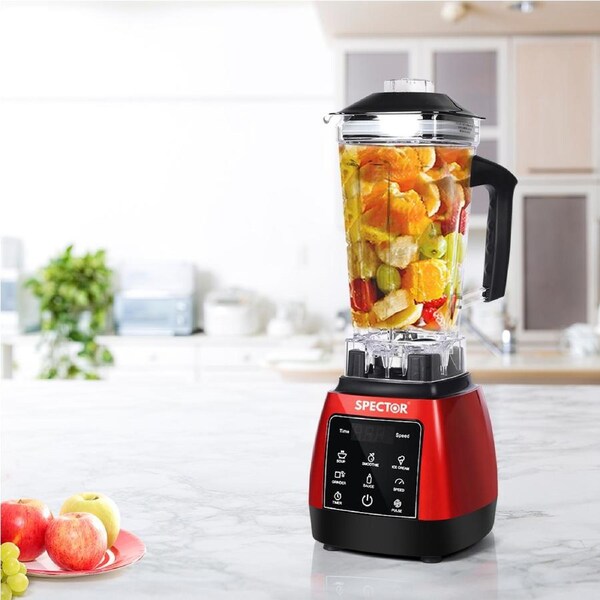 Spector 2L Commercial Blender Mixer Food Processor Juicer Smoothie Ice Crush Touchscreen / Red