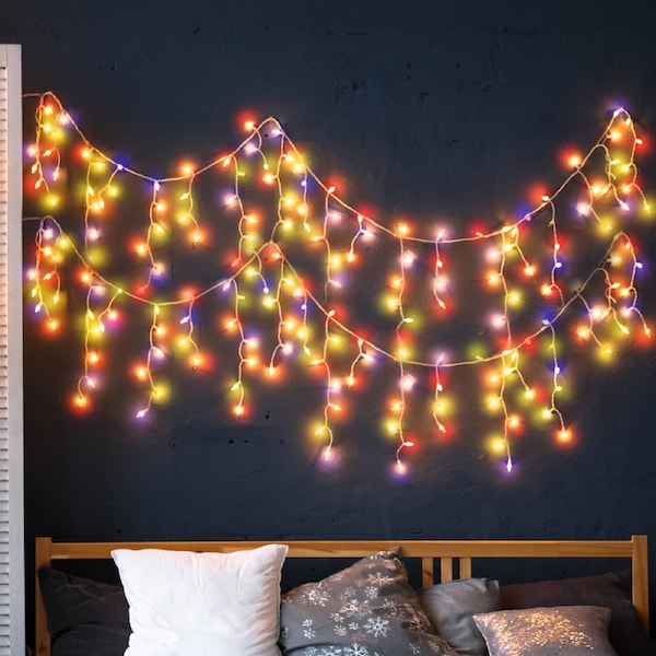 Traderight LED Fairy String Lights Curtain Xmas Outdoor Wedding Party Garden Decorations Multi-colour / 500 LED