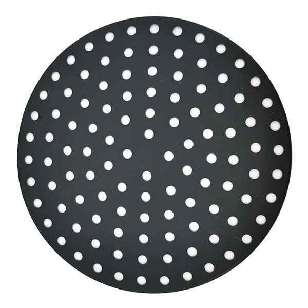 Round Reusable Air Fryer Liners Non-Stick Silicone Air Fryer Basket Mat 8 inches to 9 inches Black / 9 inches