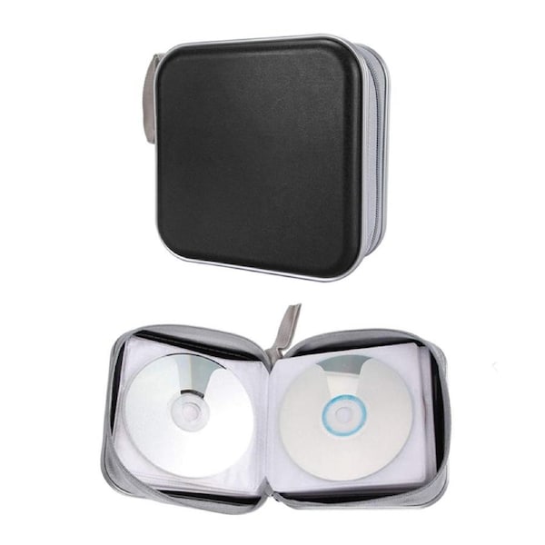 40pcs / 80pcs Capacity Portable CD DVD Bag Wallet Disc Storage Case Box Holder Hard Shell 5 Colours X1 Black / 40pcs