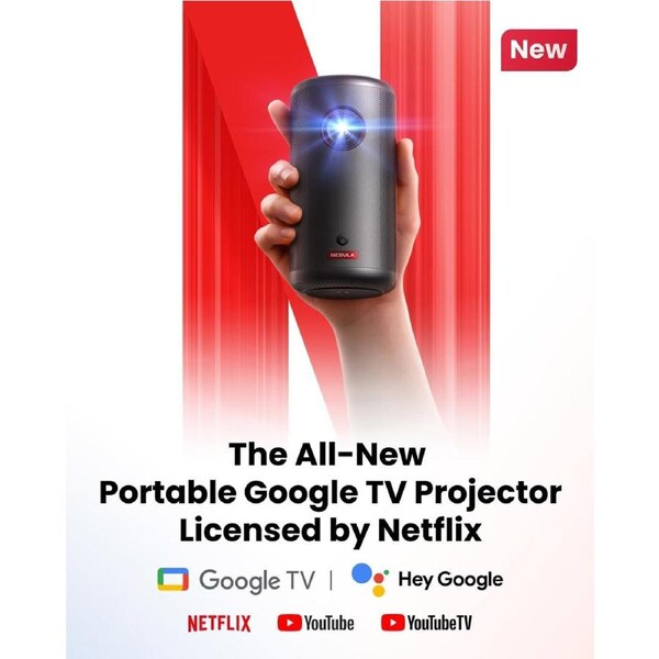 Nebula Capsule 3 Google TV Projector - Black Black