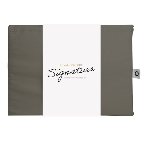 Royal Comfort Signature Bamboo Cotton Sheet Set Premium Bedding Olive / Single