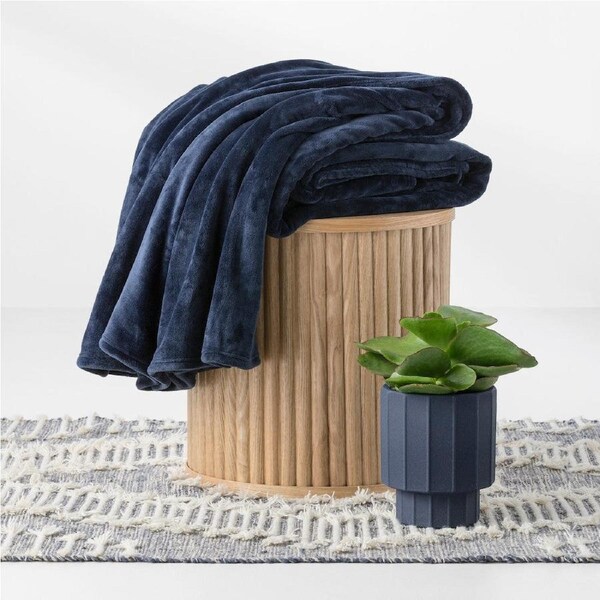 Ultra Soft Mink Blanket 350GSM Navy / Queen