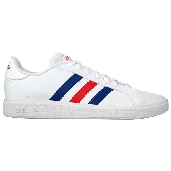 Adidas Men's Grand Court Base 2.0 Sneakers Cloud White/Royal Blue/Vivid Red US Men's 11