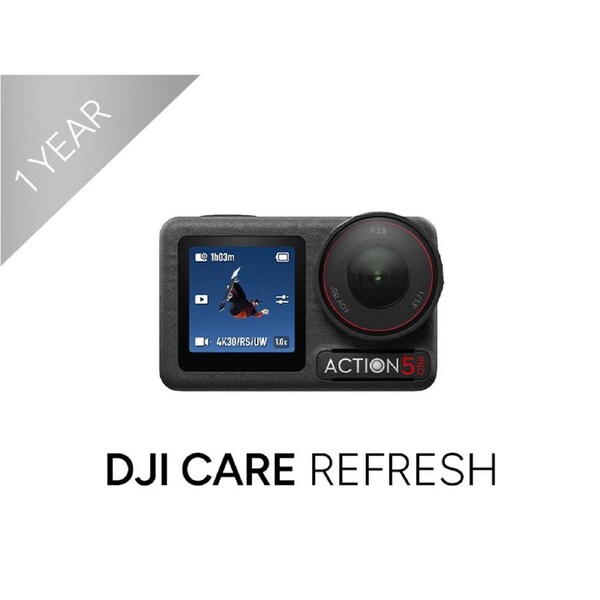 DJI Care Refresh 1-Year Service Plan for Osmo Action 5 Pro Black