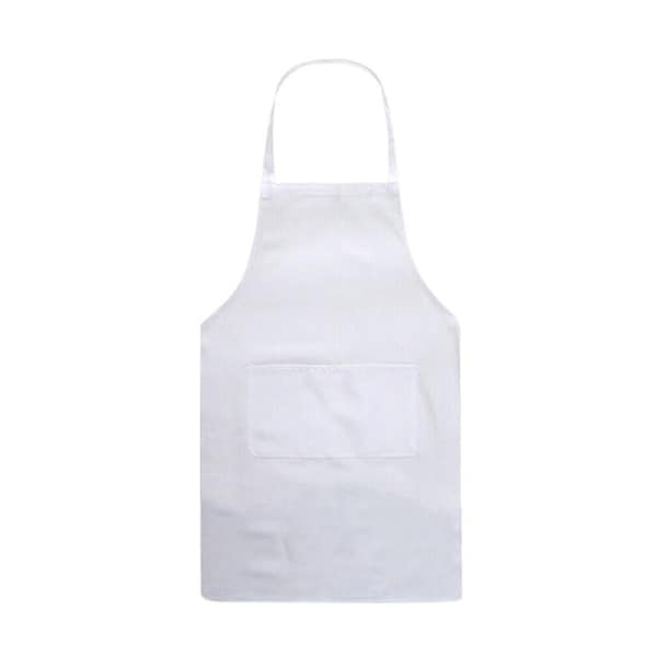 Kitchen Cooking Plain Apron Bib Washable White