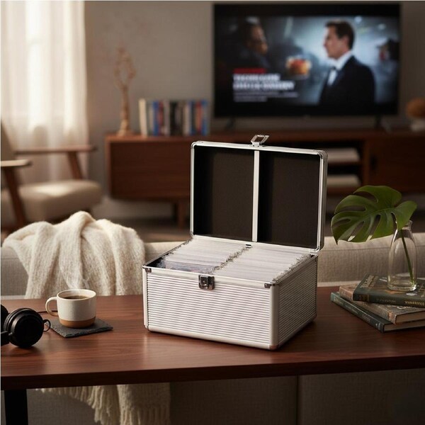 240/500/1000 Aluminium CD DVD Storage Box with Inserts 500 Discs