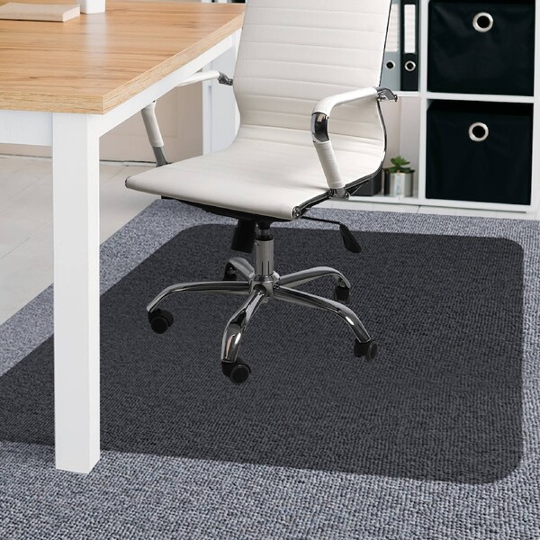 135x114cm Marlow Chair Mat for Carpet or Hard Floor Protectors PVC Mats Black / 135 x 114cm Rectangle for Carpet