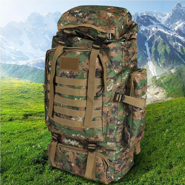 Slimbridge 30L/35L/40L/80L Military Tactical Backpack Rucksack Camping Travel 80L / Army Green